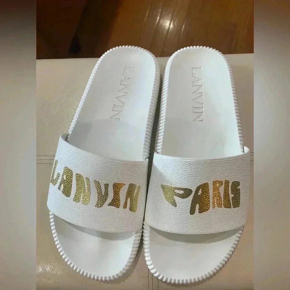 LANVIN Men’s Arpege Slide Logo Slip on Sandal flip flop Size 8.5 US / EU 42 main image 7